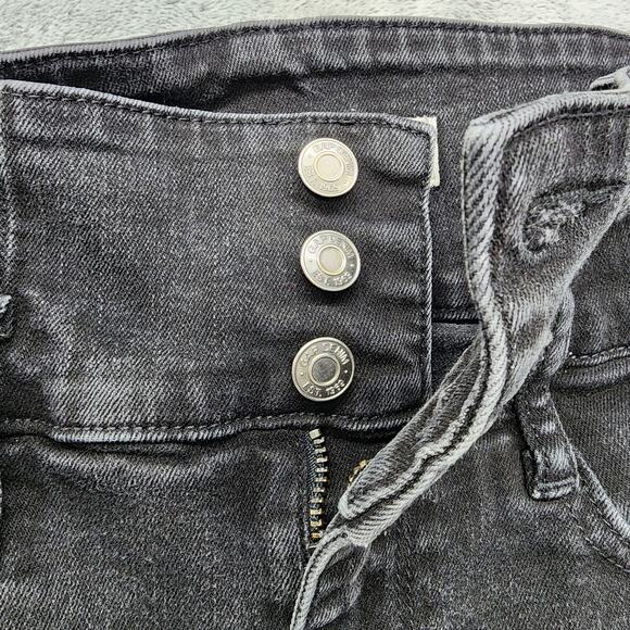 GAP 1969 Jeans Womens 26P Washed Black True Skinny Super High Rise Stretch Denim - Picture 6 of 15